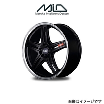 MID RMP 520F アルミホイール 1本 シビック FD2(18×7J 5-114.3 INSET48 セミグロスブラック/リムポリッシュ)_画像1