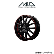 MID シュナイダー RX27 アルミホイール 1本 フレアクロスオーバー MR52S/MR92S(15×4.5J 4-100 INSET45 ブラック/レッド)SCHNEIDER_画像1