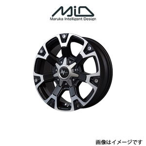 MID ウォーヘッド アルミホイール 1本 デリカD:5 CV5W(17×7J 5-114.3 INSET40 セミグロスブラック+ハーフポリッシュ)WARHEAD