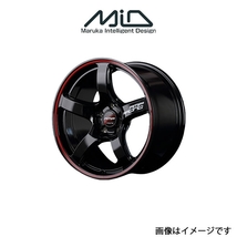 MID RMPレーシング R50 アルミホイール 4本 WRX S4tS VAG(18×8J 5-114.3 INSET45 ブラック/リムレッドライン)RMP RACING R50_画像1