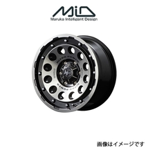 MID ナイトロパワー H12ショットガン アルミホイール 1本 トッポ H82A(15×5J 4-100 INSET45 ブラッククリア/マシニング)NITRO POWER H12_画像1