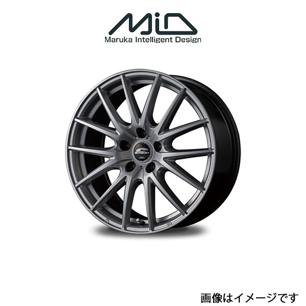 MID シュナイダー SQ27 アルミホイール 4本 ソアラ 40系(18×8J 5-114.3 INSET42 メタリックシルバー)SCHNEIDER SQ27