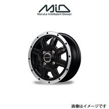 MID ロードマックス WF8 アルミホイール 4本 フレアクロスオーバー MR52S/MR92S(14×4.5J 4-100 INSET43 セミグロスブラック)ROADMAX_画像1