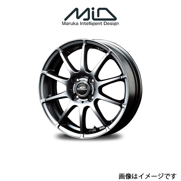 MID シュナイダー スタッグ アルミホイール 4本 キャロル HB24S(13×4J 4-100 INSET42 メタリックグレー)SCHNEIDER STAG