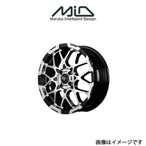 MID ナイトロパワー M28バレットKC アルミホイール 4本 トッポ H82A(15×5J 4-100 INSET48 ブラック/ミラーカット)NITRO POWER_画像1