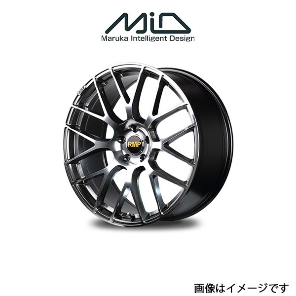 MID RMP 028F アルミホイール 4本 WRX S4 VBH(18×7J 5-114.3 INSET48 ハイパーメタルコート/ミラーカット)