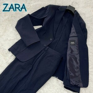 ザラ ZARA★スーツセットアップ★USAサイズ・上M・下L★日本 XL相当★ストライプ