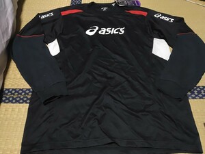 【新品】 アシックス　速乾長袖Tシャツ　プラクティスシャツ　XO 黒