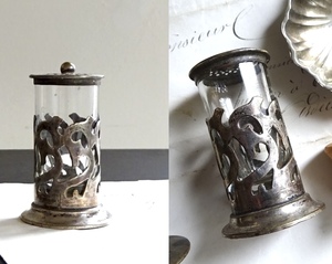19世紀-20世紀 フランス ガラス ケース 容器 器 皿 焼物 鉢 飾皿 陶器 民藝 骨董 古道具 美術 縫製 アンティーク B