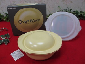 8GY5479　未使用 Tupperwareタッパーウエア オーブンウェーブ 丸型【大】　2000ml