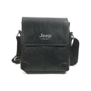 送料込1円～ Jeep ミニショルダーバッグ 197 メンズ ブラック コンパクト