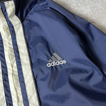 90s adidas メッシュ ライナー付き フルジップ ナイロン ジャケット L / 90年代 オールド アディダス パフォーマンス ロゴ 3ストライプ_画像5