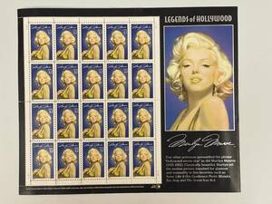 【激レア】マリリンモンロー　レジェンズ・オブ・ハリウッド切手シート　1995年6月1日発行　未使用