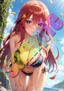 ★五等分の花嫁★高品質/最高用紙 A4サイズ ポスター ラミネート加工 同人 光沢紙 美少女 セクシー 下着 写真 NGOT0093