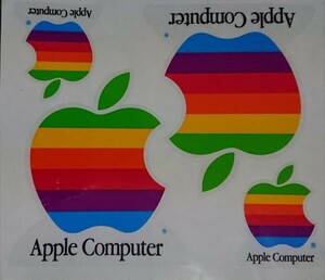 Apple Computer レインボーカラー 旧ロゴ ステッカー Apple アイボリー筐体時代 袋入り