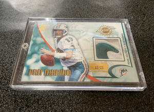 NFL Dolphins ドルフィンズ 2000 Pacific Prism Prospects Game Worn Jerseys Patches #4 Dan Marino/23 胸のD