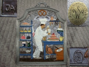ドイツ Wilhelm Schweizer ケーキ屋さん 錫製 壁掛け オーナメントヴィルヘルム シュヴァイツァー