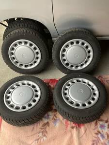 155/65R13インチタイヤホイール（中古品）４本セット ホイールキャップ付き