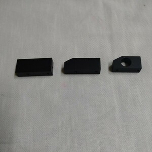 アルミ部品（Ａ）（Ｂ）（Ｃ）5052P 黒色艶消しアルマイト（合計3個）長期保管・未使用品　