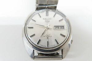 9067/sk/02.05 SEIKO セイコー 5 DX デラックス 自動巻き 6106-7000 デイデイト 25石 シルバー メンズ（89926）