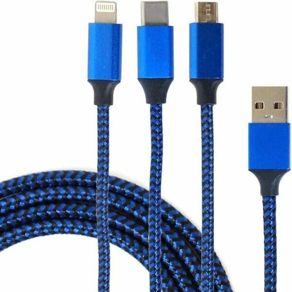 lightning Type-C microUSB 3in2 急速充電ケーブル