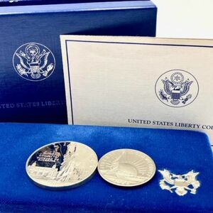 仙36 アメリカ銀貨 記念コイン USA 1ドル銀貨 LIBERTY COIN 1886-1986 自由の女神 アメリカ合衆国 リバティコイン 硬貨 銀貨
