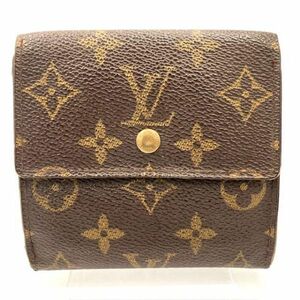 仙6 Louis Vuitton M61654 モノグラム ポルトフォイユ・エリーズ Wホック財布 二つ折り財布 ブラウン系 ルイヴィトン ミニ財布