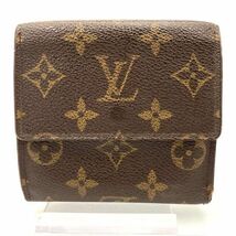 仙6 Louis Vuitton M61654 モノグラム ポルトフォイユ・エリーズ Wホック財布 二つ折り財布 ブラウン系 ルイヴィトン ミニ財布_画像2