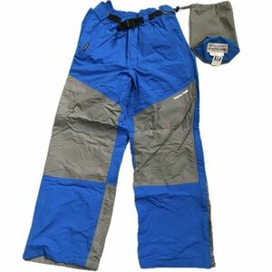 仙4 【未使用品】mont-bell ドロワットパンツ Mサイズ ブルー×グレーカラー ゴアテックス モンベル GORE-TEX タグ 保存袋付き