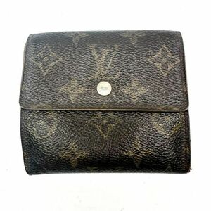 仙28 【訳アリ】LOUIS VUITTON M61654 ポルトフォイユ エリーズ Wホック モノグラム 二つ折り財布 ルイヴィトン