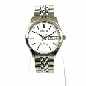 仙103 SEIKO Grand Seiko GS 9F83-9A00 B6 クォーツ デイデイト SS 白文字盤 シルバー セイコー グランドセイコー メンズ 腕時計