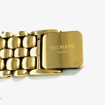 仙106 PIERRE BALMAIN PARIS シルバー文字盤 クォーツ ベルト約13.5cm ピエールバルマン メンズ 腕時計 ゴールド 箱付き_画像7