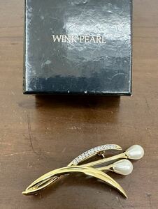 ウィンクパール　ブローチ　美品　WINK PEARL 人工パール　