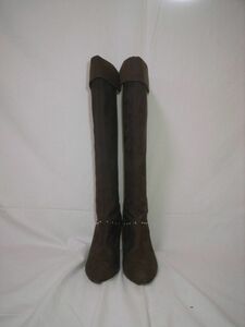 ● Piceabahouse 37 каблук на 8,5 см в длину сапоги Ne High Boots Ne High Pin Leal Кожаный кожа кожа кожа кожа