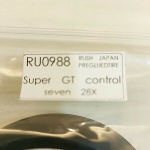 【1日のみ使用】RUSH superGT選手権コントロールタイヤ seven 28X 2台分 ■RUSHプリマウント1/10ツーリングカースーパーGT　MTC2BD12trf420