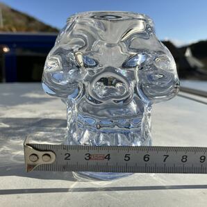 クリスタルスカル風 ドクロ ガラス 1kgの画像2