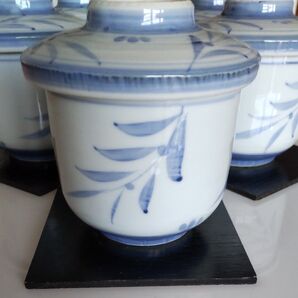 茶碗蒸し 器 蓋付き 茶碗蒸し碗 蓋付き小鉢 煮物碗 台付き 5客 セット 和 食器 蒸し物 小鉢 碗 鉢 蕎麦猪口 和柄 レトロ