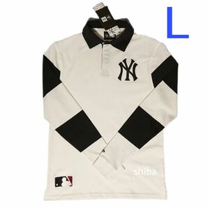 New Era ニューエラ 正規品 長袖 ロンT ロング tシャツ ヤンキース NY ベージュ オフホワイト ネイビー 海外L