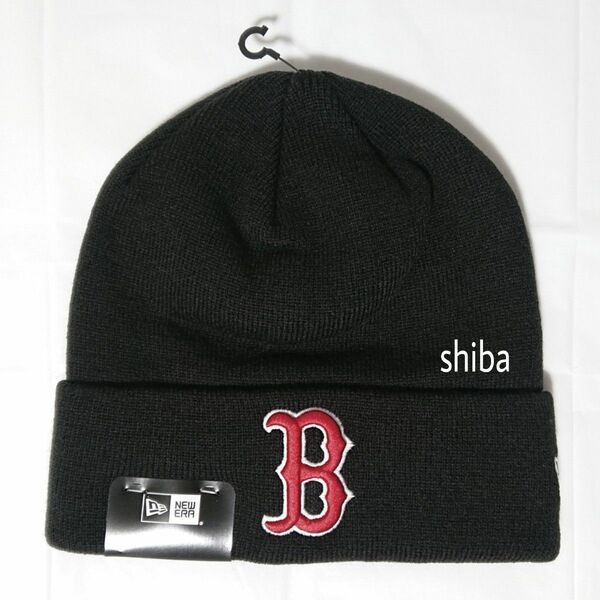 NEW ERA ニューエラ 正規品 ニット帽 キャップ 帽子 ビーニー ボストン レッドソックス ブラック 黒 赤 ユニセックス