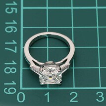 GRAFF グラフ プロミス スクエアエメラルドカットダイヤ(3.44ct I-VS2)リング PT950 サイズ約9号 #49_画像6