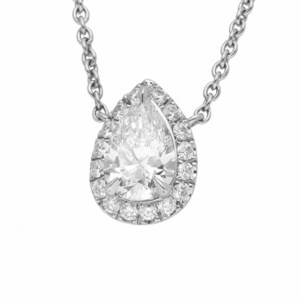  Harry Winston пара Shape diamond (0.52ct D-VVS1) микро pave колье PT950