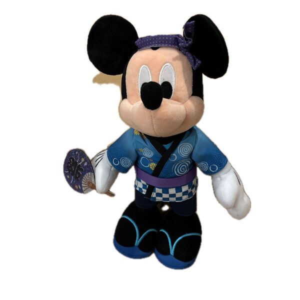 【 値下げ!Disney ミッキーマウス ぬいぐるみ】未使用。夏祭り仕様。Disney ストアの布袋付き。コレクターにおすすめ!