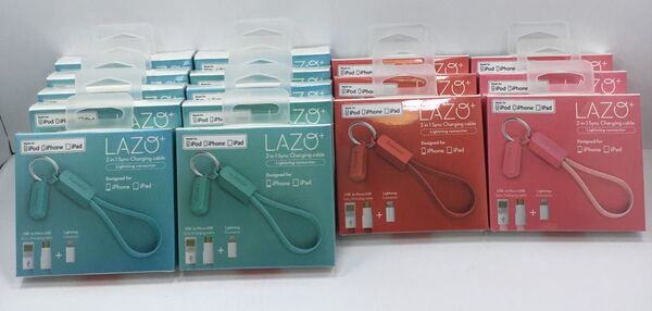 LAZO+ microUSB充電ケーブル Lightningコネクタ付属 大量セット
