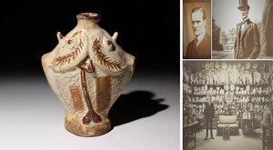 実業家コレクト放出　宋時代　磁州窯魚型瓶　高さ約16cm　(検)花瓶 花器 瓶 唐物 中国美術 古玩 古美術