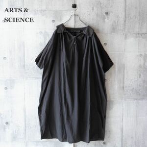 【ARTS&SCIENCE】アーツアンドサイエンス　襟付きワンピース　チャコールグレー