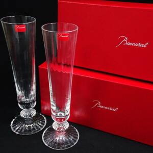 Baccarat バカラ ミルニュイ シャンパンフルート2客まとめセット ペアグラス 箱付【80サイズ/同梱不可/大阪商品】【2509835/290/mrrz】