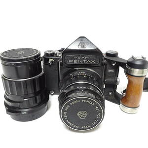 ASAHI PENTAX 6×7 フィルム一眼カメラ レンズおまとめセット 動作未確認 【80サイズ/同梱不可/大阪商品】【2491895/058/mrrz】