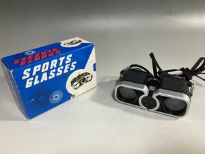 【2A25】SPORTS GLASSES スポーツグラス　3×28 双眼鏡　オペラグラス　当時物　箱付