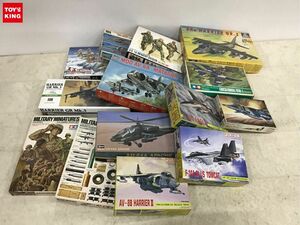 1円〜 同梱不可 ジャンク 1/144等 AV-8B HARRIER II、AH-64A アパッチ 他