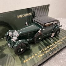 1円〜 ミニチャンプス 1/43 ベントレー 6 1/2 Litre Gurney Nutting Saloon Blue Train Special 1930_画像3